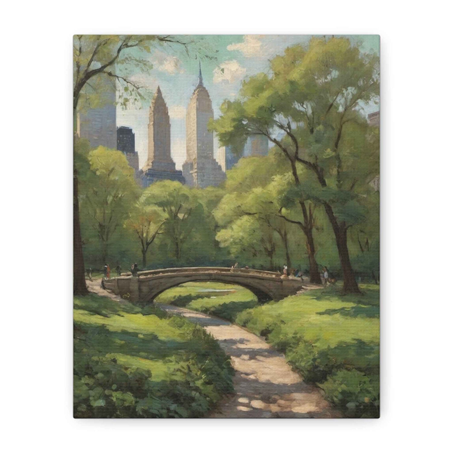Central Park Bridge Matte Canvas Print — Stretched 1.25" Wall Art