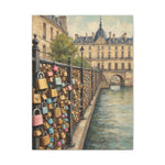 Paris Love Locks Canvas Print — Matte Stretched Wall Art - AquilVision