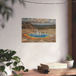 Yellowstone Grand Prismatic Spring Matte Horizontal Poster — Scenic National Park Landscape Wall Art - AquilVision