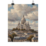 Paris Sacré-Cœur Matte Poster — Vintage Cityscape Wall Art - AquilVision