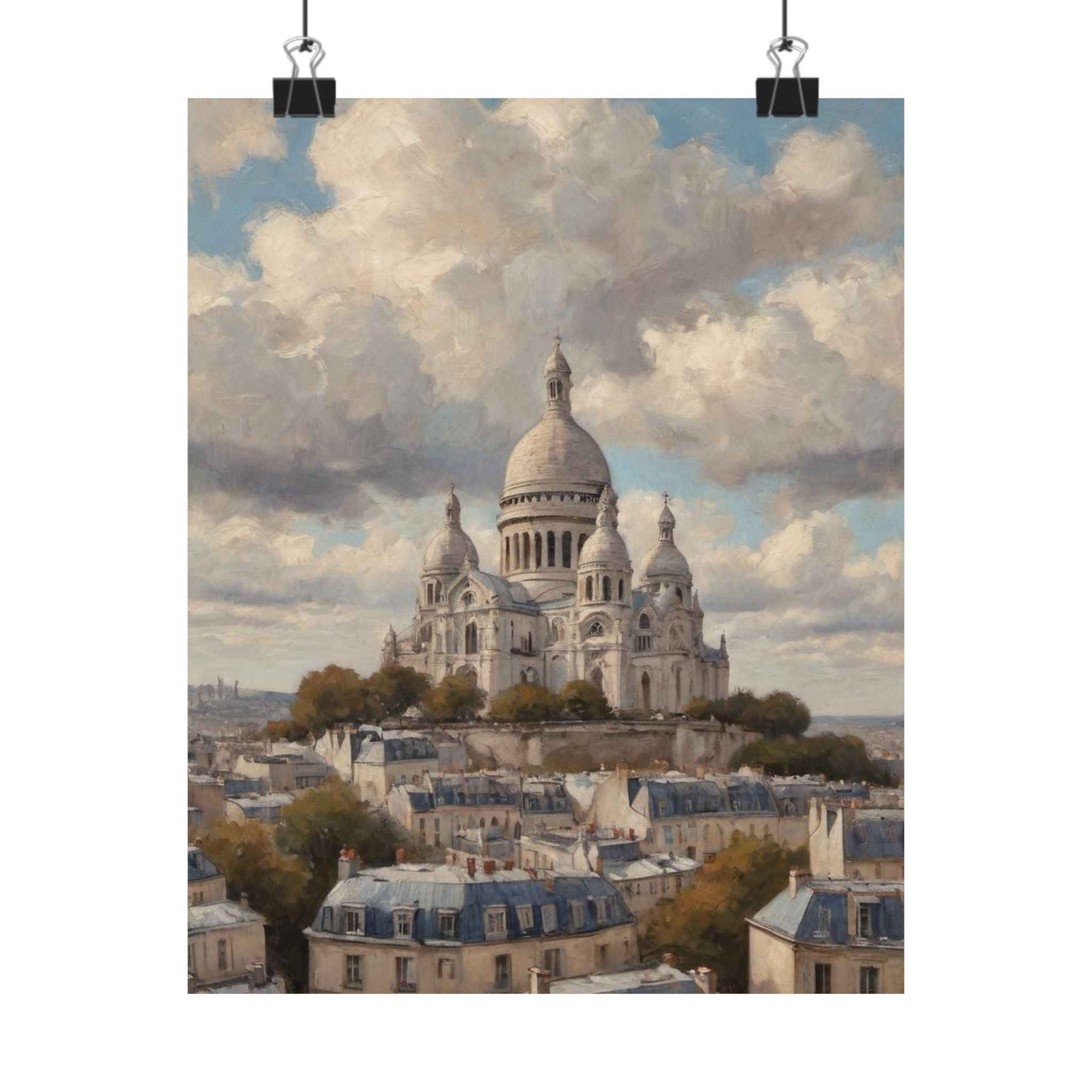 Paris Sacré-Cœur Matte Poster — Vintage Cityscape Wall Art - AquilVision