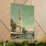 Vintage Coastal Clock Tower Poster - AquilVision