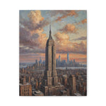 Empire State Building Cityscape Canvas Wall Art — Matte Stretched NYC Skyline