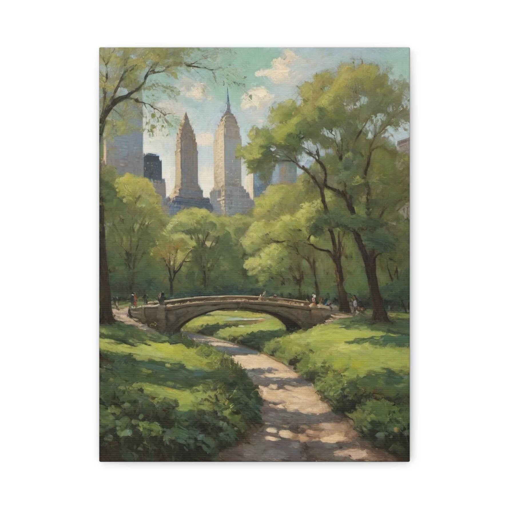 Central Park Bridge Matte Canvas Print — Stretched 1.25" Wall Art