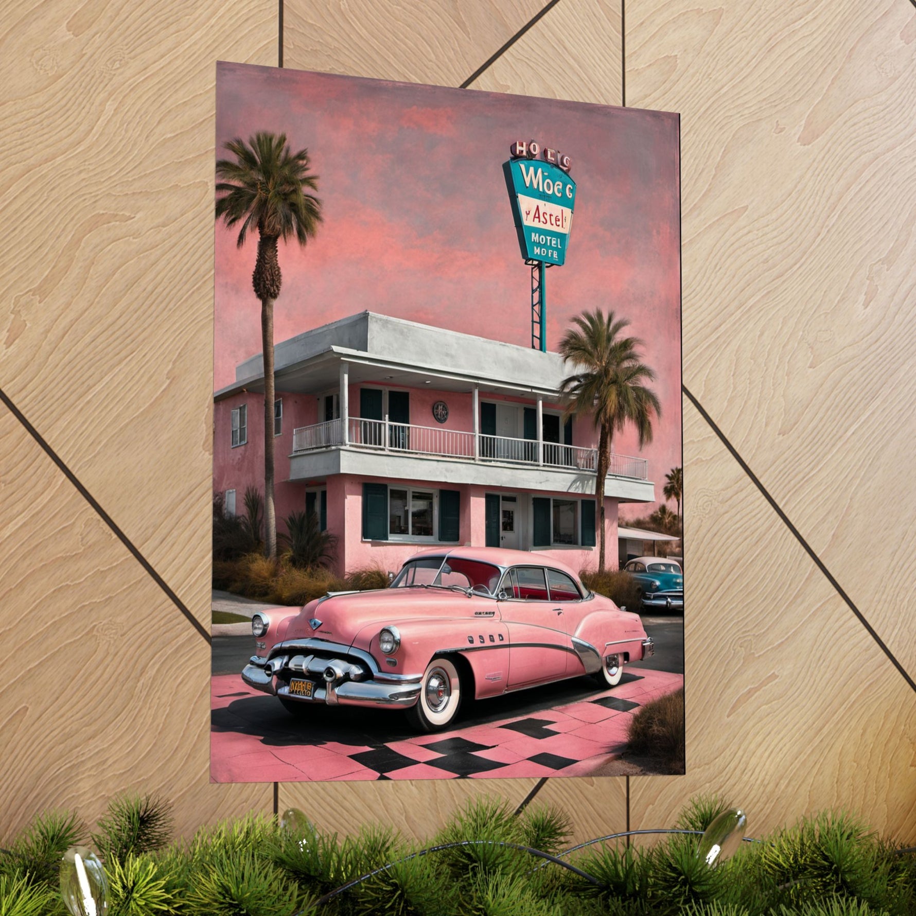 1950 American Riviera Dream Poster - Motel Edition - AquilVision