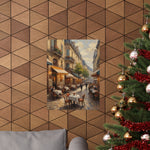 Paris Street Café Matte Poster — Vintage European Cityscape Wall Art - AquilVision
