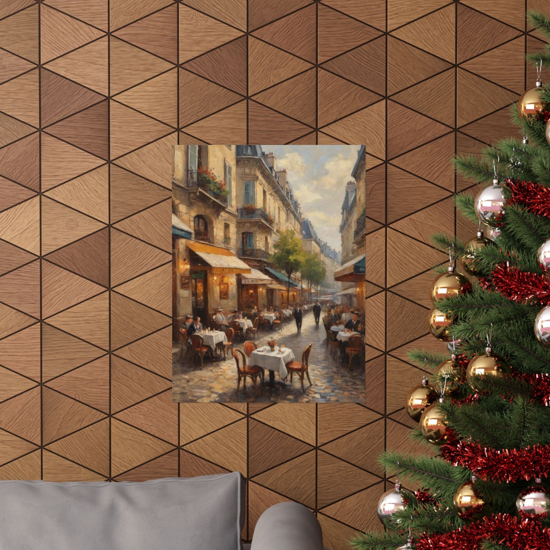 Paris Street Café Matte Poster — Vintage European Cityscape Wall Art - AquilVision