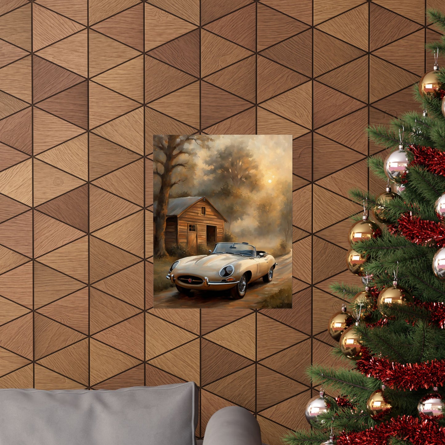 Vintage Car Art Poster, Matte Vertical Wall Decor, Retro Automotive Print, Gift for Car Lovers, Home Wall Art, Rustic Decor - AquilVision