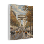 Paris Arc de Triomphe Canvas Wall Art — Autumn Street Scene - AquilVision