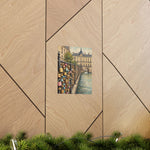 Paris Love Locks Matte Vertical Poster — Romantic Cityscape Wall Art - AquilVision