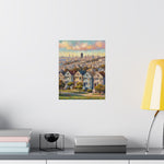 San Francisco Painted Row Houses Matte Poster — Vintage Cityscape Wall Art - AquilVision