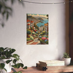 Coastal Garden Street Matte Poster — Scenic San Francisco Bay Print - AquilVision