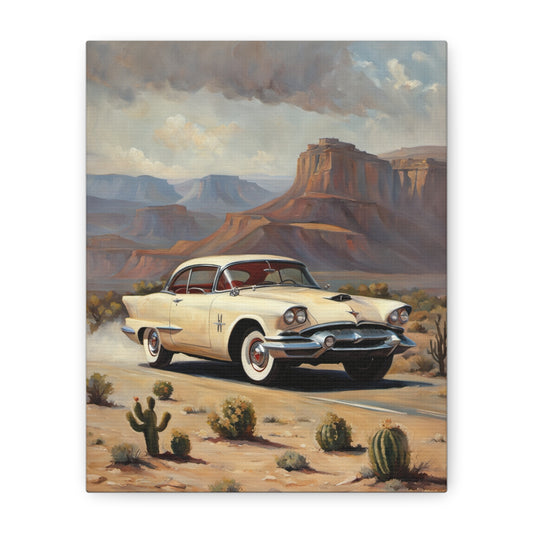 Vintage Car Canvas Art Print, Retro Home Decor, Classic Car Wall Art, Nostalgic Gift, Automobile Lover's Decor
