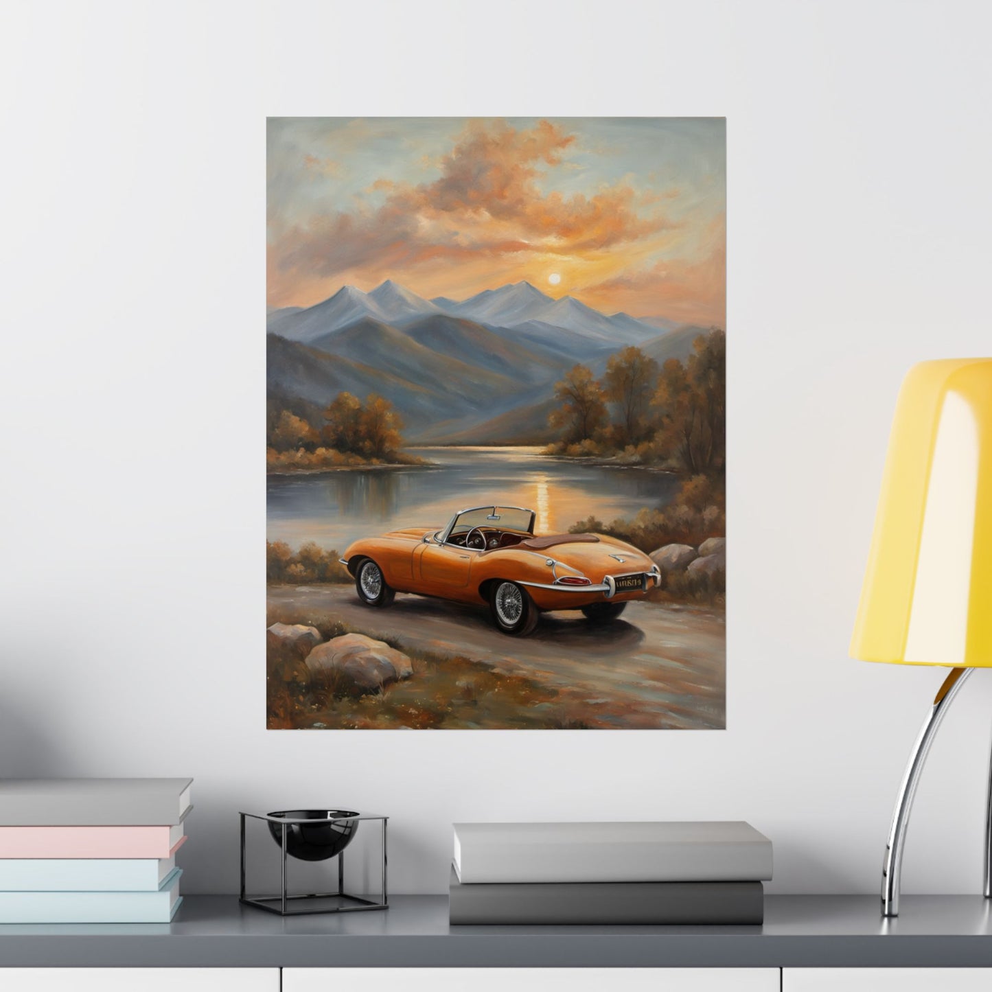 Scenic Car Posters, Vintage Wall Art, Home Décor, Car Enthusiast Gifts, Nature Prints, Retro Artworks - AquilVision