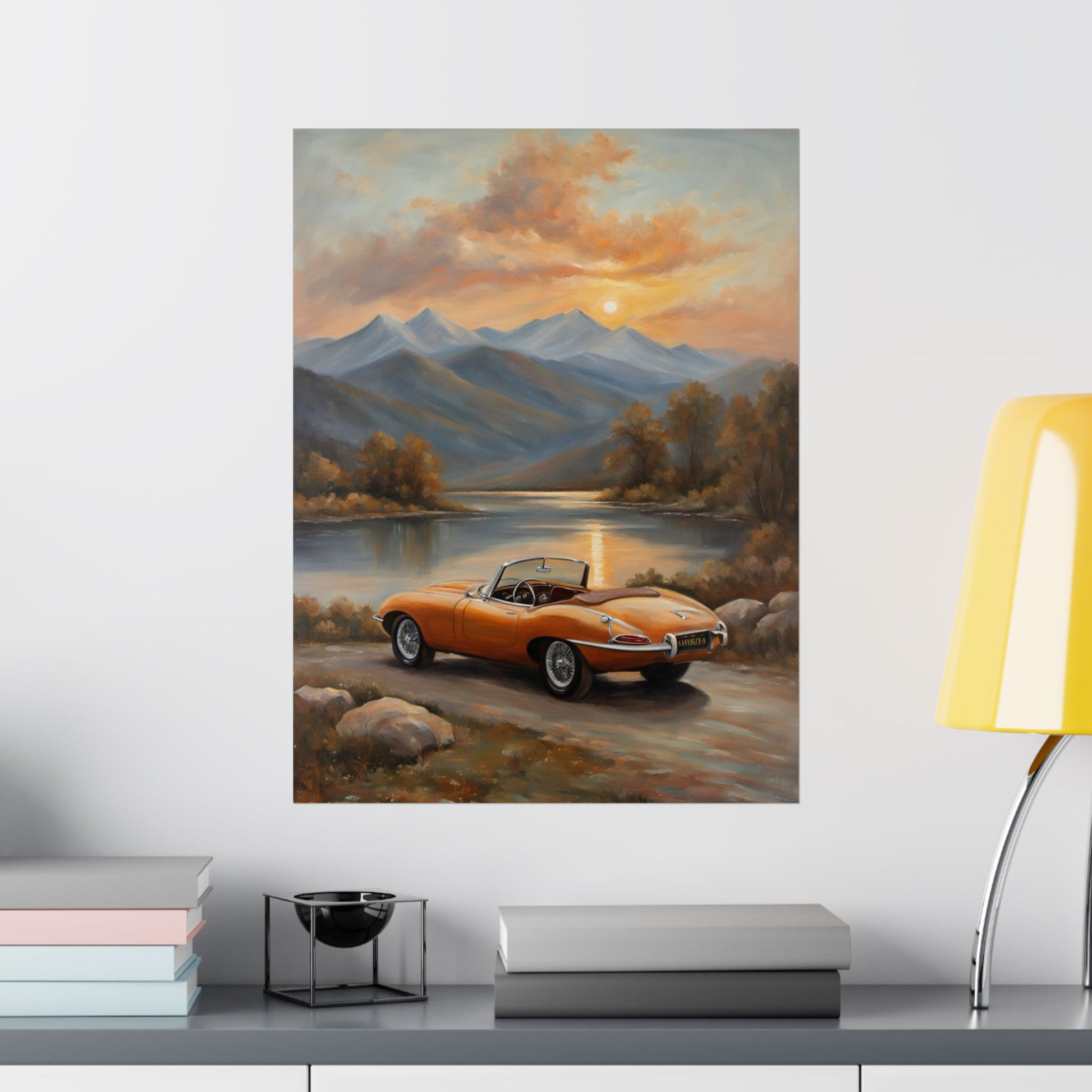 Scenic Car Posters, Vintage Wall Art, Home Décor, Car Enthusiast Gifts, Nature Prints, Retro Artworks - AquilVision