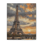 Eiffel Tower Sunset Canvas Print — Matte Stretched Wall Art - AquilVision