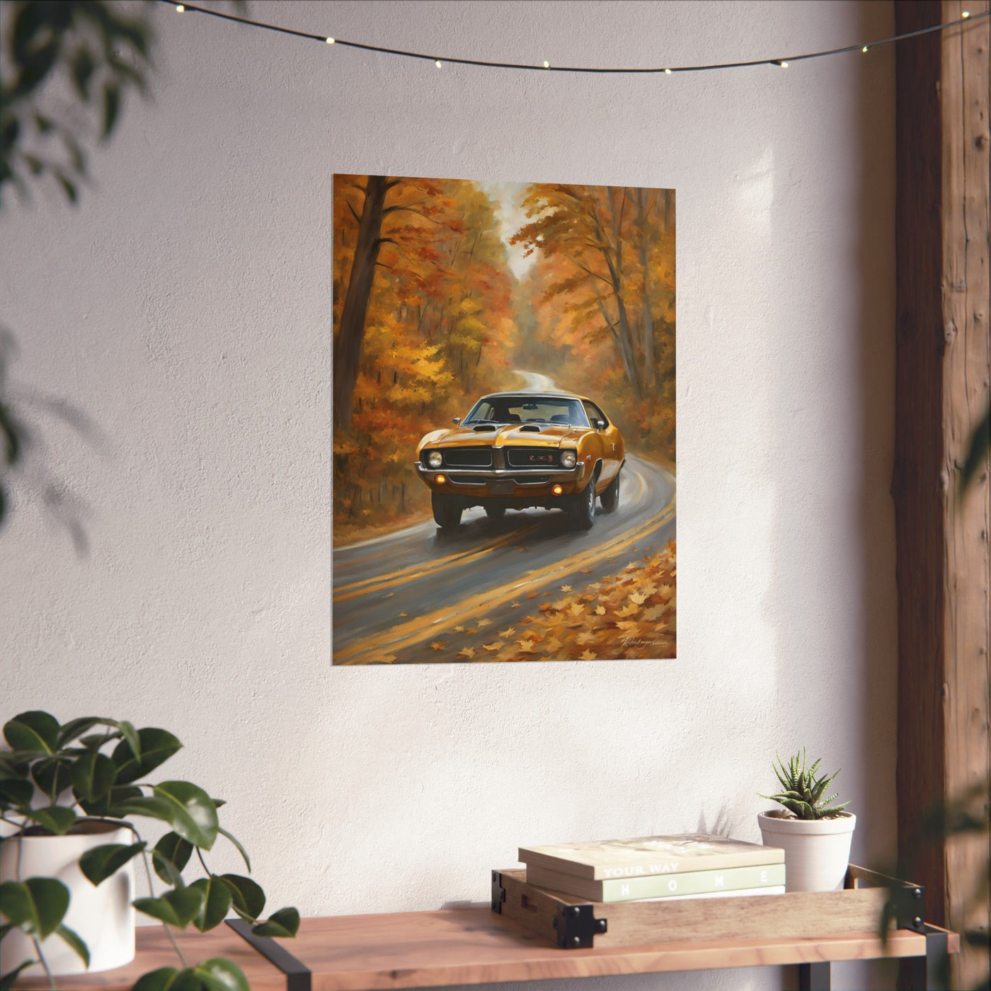 Classic Car Autumn Matte Poster - Vintage Vibes for Home Decor | AJ68 Collection Printify