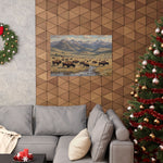 Bison Prairie Yellowstone Matte Poster — Horizontal Wildlife Wall Art - AquilVision