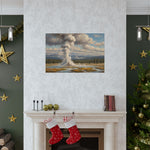 Geyser Landscape Matte Poster — Serene National Park Wall Art - AquilVision