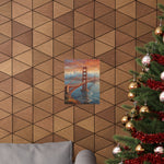 Golden Gate Bridge Sunset Poster - Matte Vertical Travel Wall Art - AquilVision