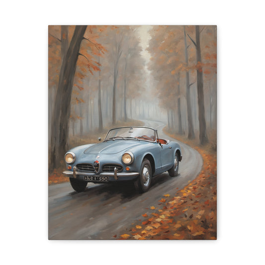 Autumn Car Canvas Wall Art, Vintage Car Decor, Fall Home Decor, Cozy Aesthetic Art, Perfect Gift for Car Lovers, Boho Wall Hanging