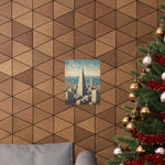 Vintage Cityscape Poster — Transamerica Pyramid Matte Vertical Print - AquilVision