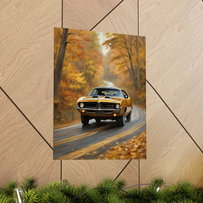 Classic Car Autumn Matte Poster - Vintage Vibes for Home Decor | AJ68 Collection Printify
