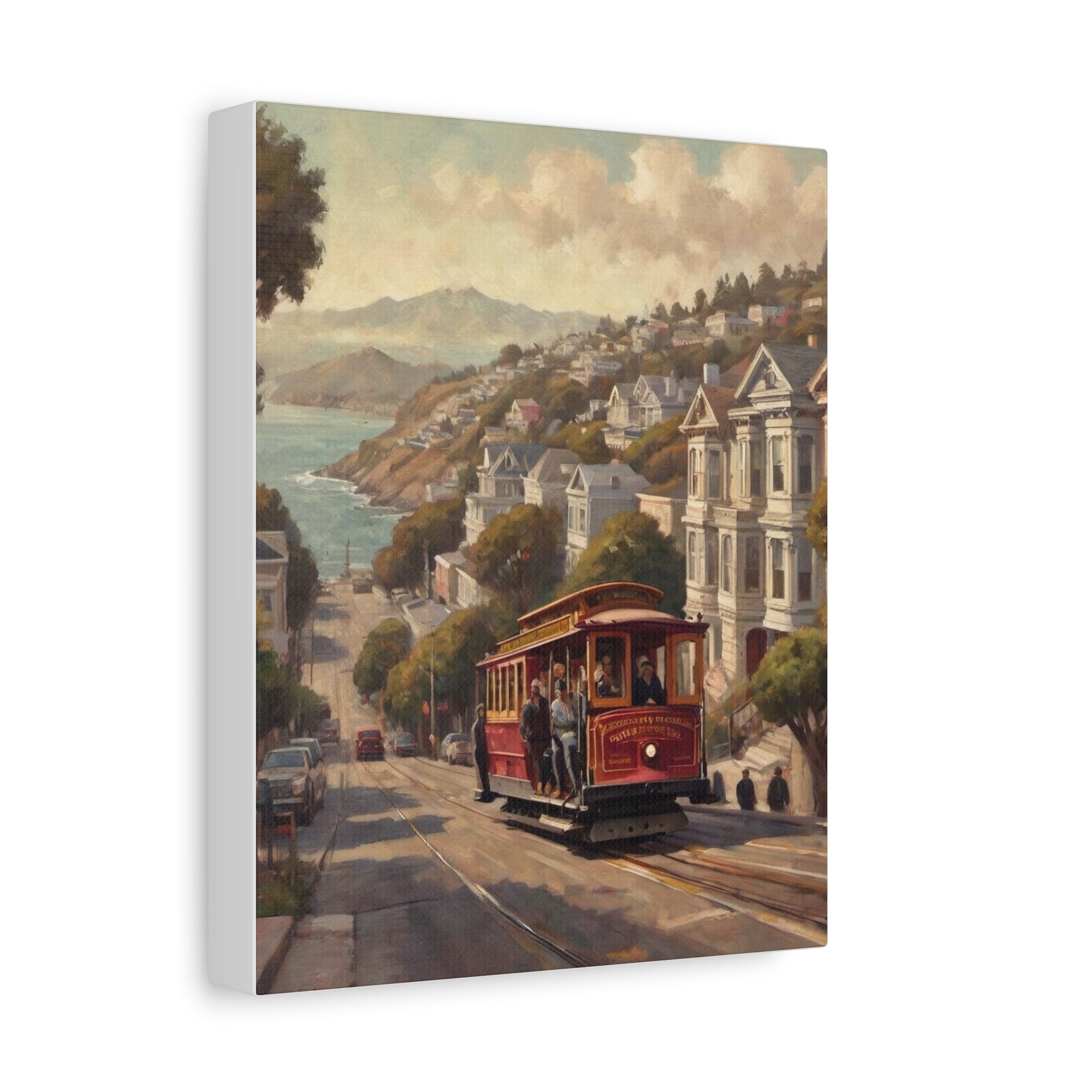 San Francisco Cable Car Matte Canvas Wall Art — Stretched 1.25" - AquilVision