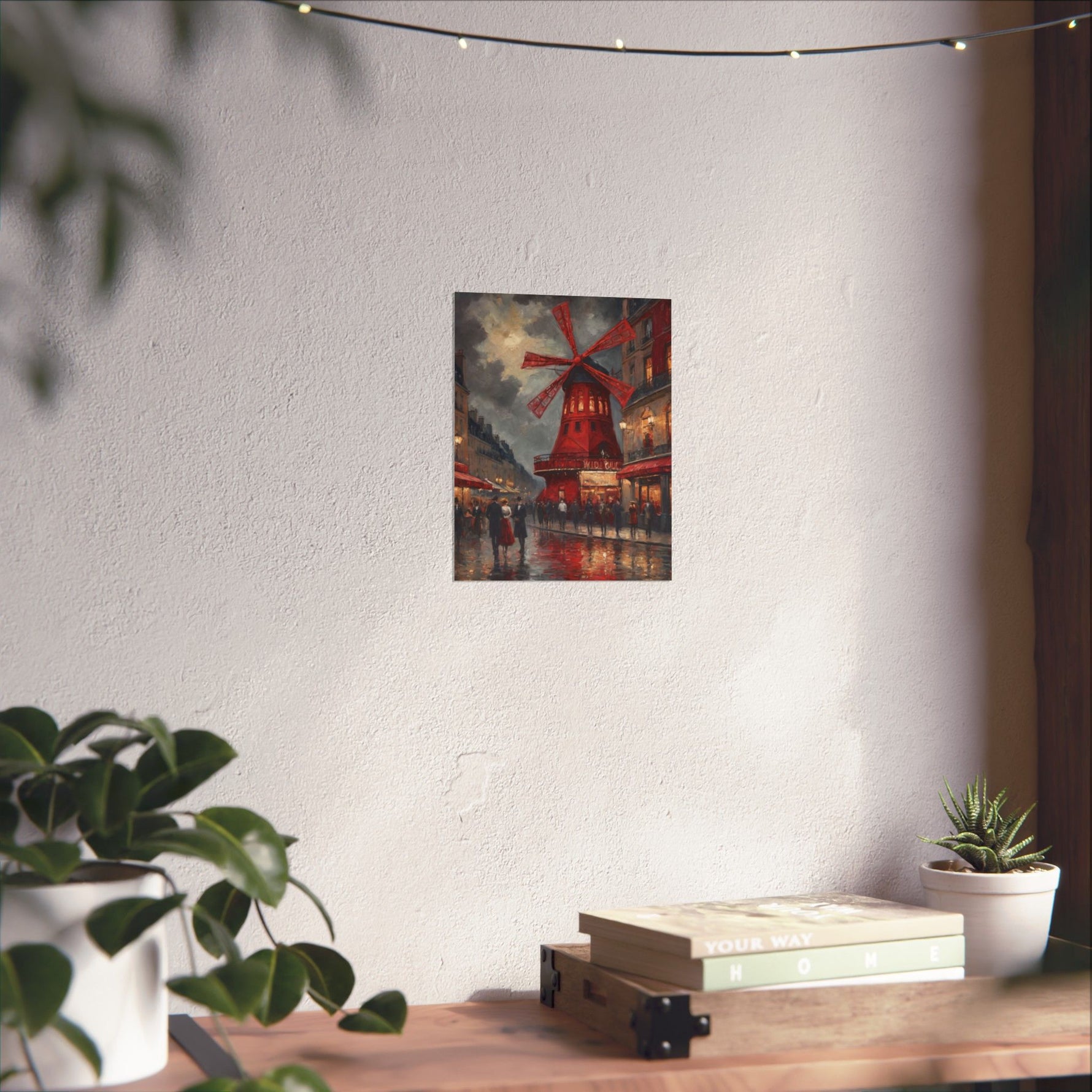 Vintage Paris Moulin Rouge Matte Poster — Romantic City Street Art Print - AquilVision