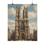 Gothic Cathedral Matte Poster — Vintage Architectural Wall Art