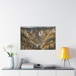 Yellowstone Canyon Waterfall Matte Poster — Landscape Wall Art - AquilVision