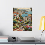 Coastal Garden Street Matte Poster — Scenic San Francisco Bay Print - AquilVision