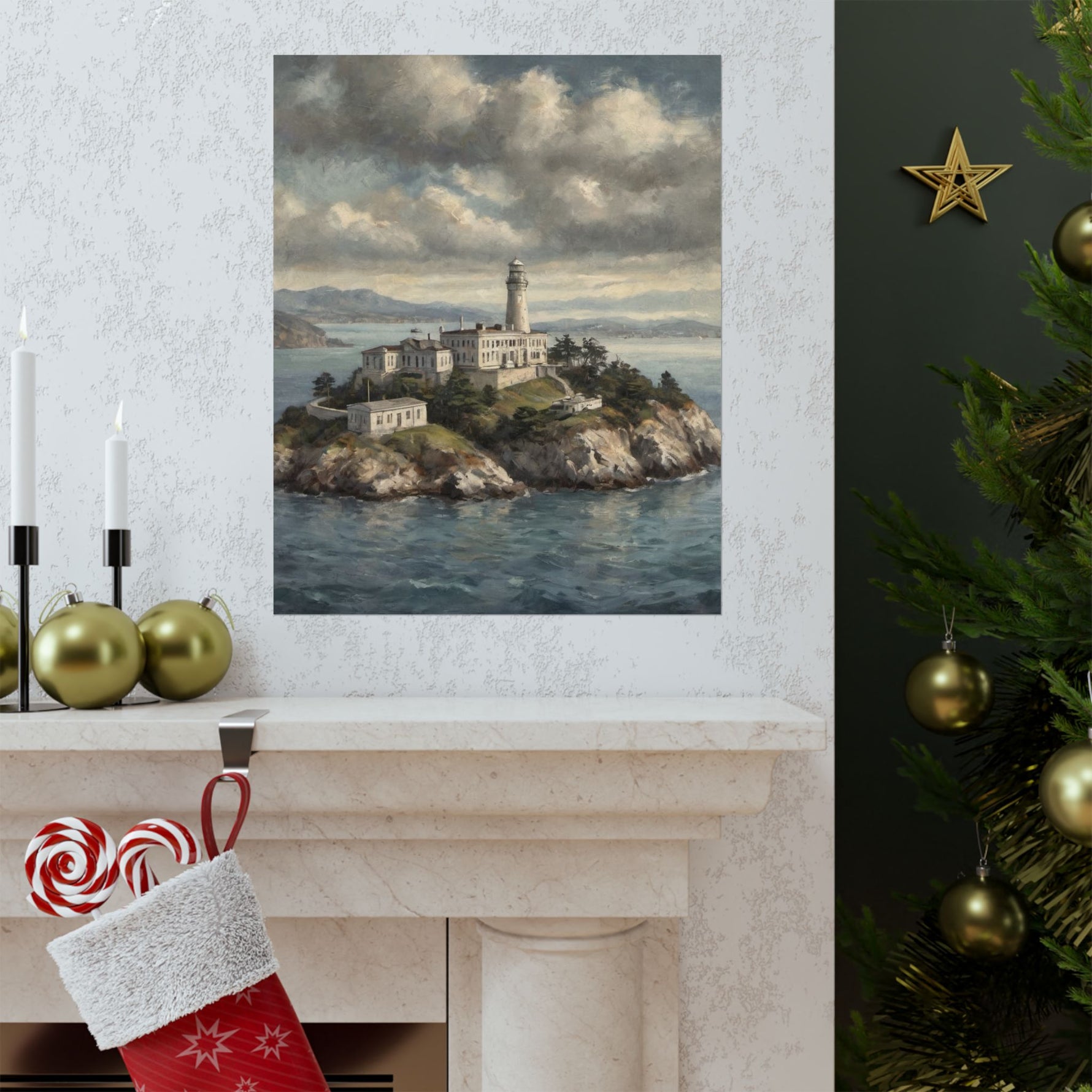 Lighthouse Island Matte Poster — Coastal Nautical Wall Art - AquilVision