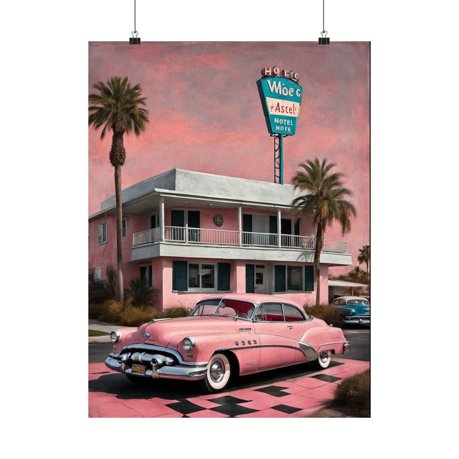 1950 American Riviera Dream Poster - Motel Edition - AquilVision