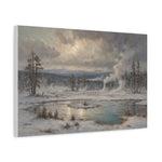Winter Geothermal Landscape Canvas Print - AquilVision