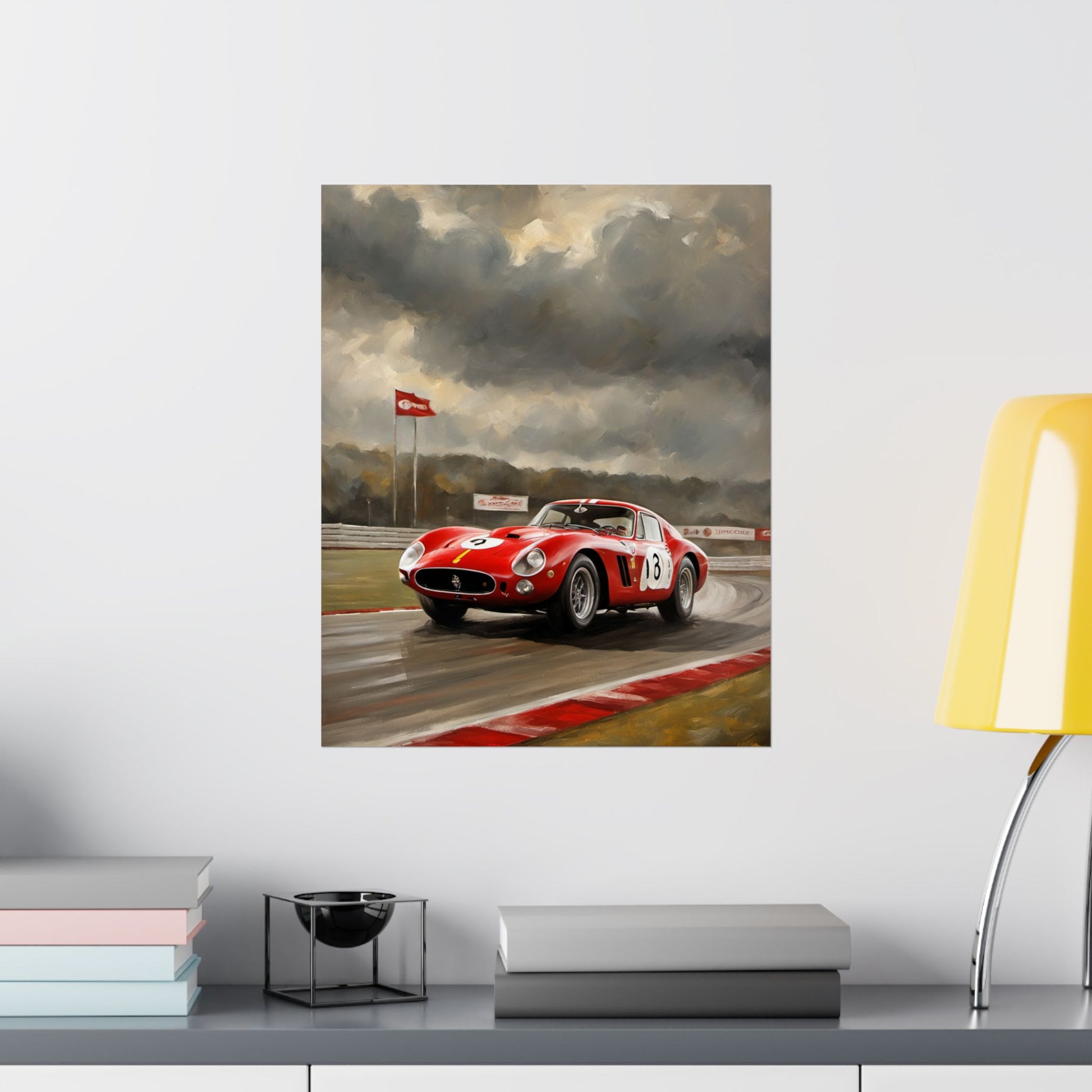 Racing Car Matte Vertical Posters, Sports Wall Art, Automotive Decor, Gift for Car Enthusiasts, Vintage Racing Print Printify