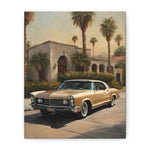 Vintage Buick Riviera Canvas Print — Classic Car Palm Tree Wall Art