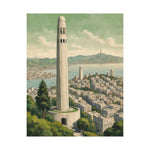 Coit Tower San Francisco Matte Poster — Vintage Cityscape Vertical Wall Art - AquilVision