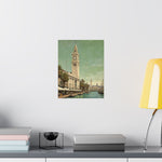 Vintage Coastal Clock Tower Poster - AquilVision