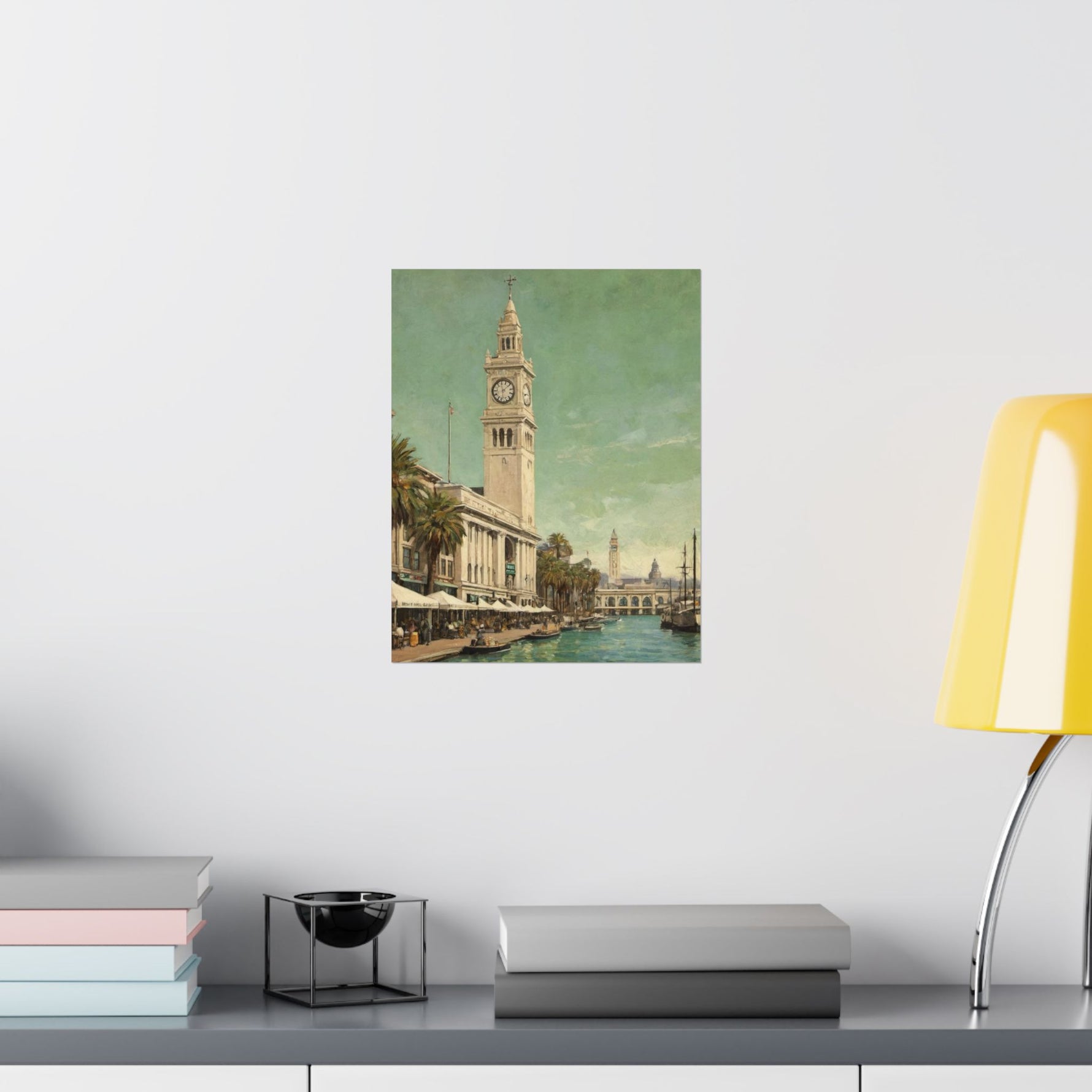 Vintage Coastal Clock Tower Poster - AquilVision