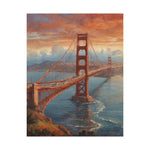 Golden Gate Bridge Sunset Poster - Matte Vertical Travel Wall Art - AquilVision
