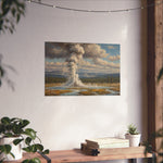 Geyser Landscape Matte Poster — Serene National Park Wall Art - AquilVision