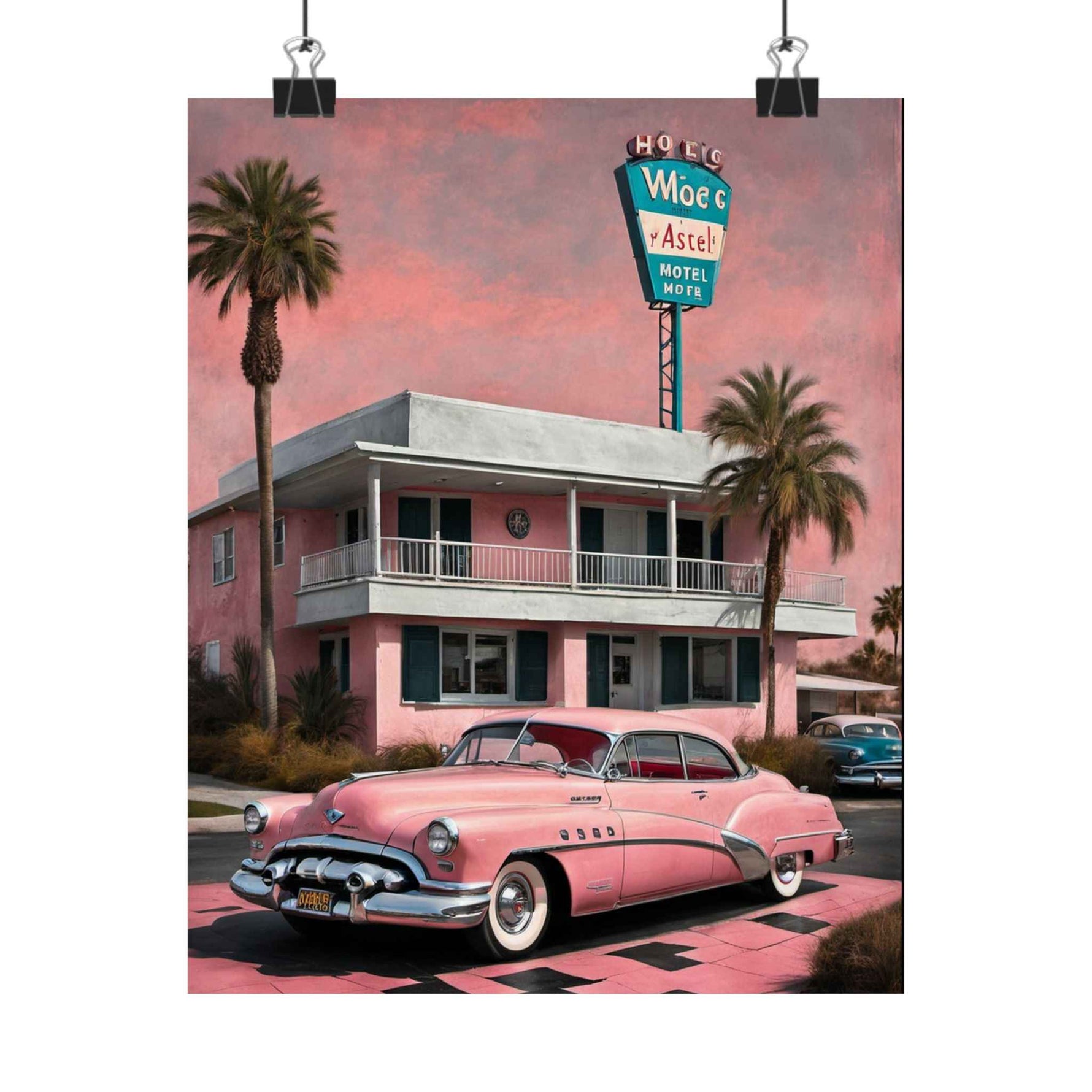 1950 American Riviera Dream Poster - Motel Edition - AquilVision