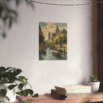 Paris Riverboat Matte Poster — Vintage European Cityscape Wall Art - AquilVision