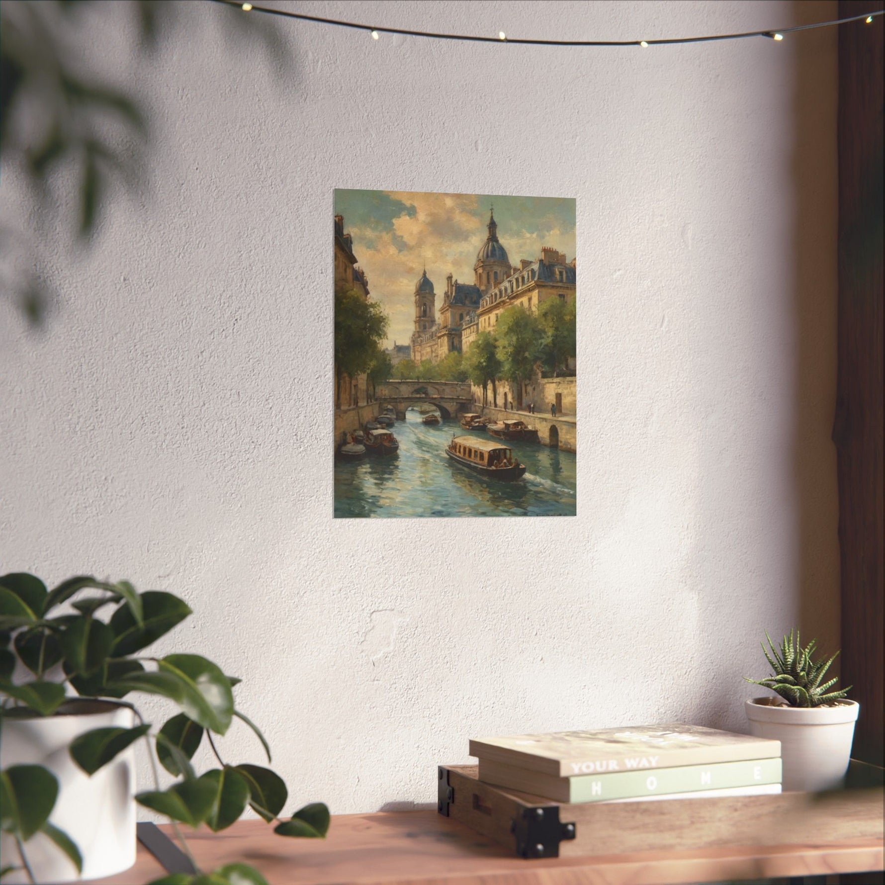 Paris Riverboat Matte Poster — Vintage European Cityscape Wall Art - AquilVision