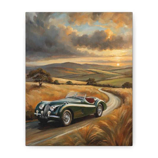 Vintage Car Wall Art, Classic Car Decor, Automotive Canvas Print, Retro Driving Art, Gift for Car Lovers