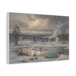 Winter Geothermal Landscape Canvas Print - AquilVision