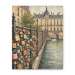 Paris Love Locks Canvas Print — Matte Stretched Wall Art - AquilVision