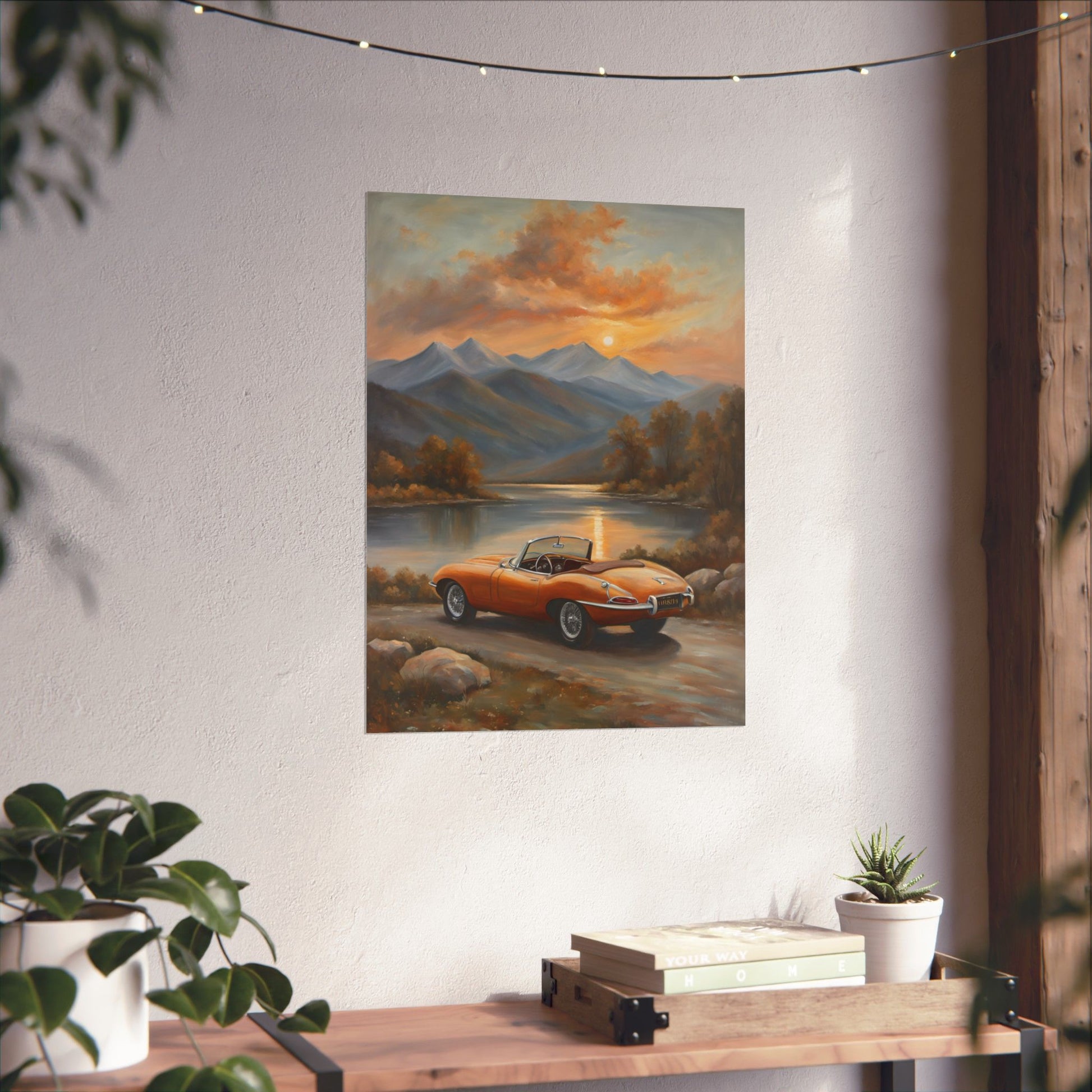Scenic Car Posters, Vintage Wall Art, Home Décor, Car Enthusiast Gifts, Nature Prints, Retro Artworks - AquilVision