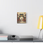 Chinese Street Gate Canvas Print — Vintage Asian Architecture Wall Art, Red Lanterns - AquilVision